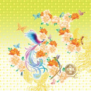 鳳凰圖-3-(金) 晶彩彩圖掛畫3/68X68/導師金印