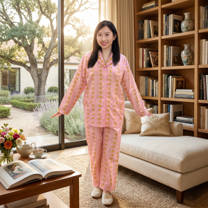 導師簽名粉紅居家服精梳棉- 導師簽名粉紅色居家服(精梳棉質)